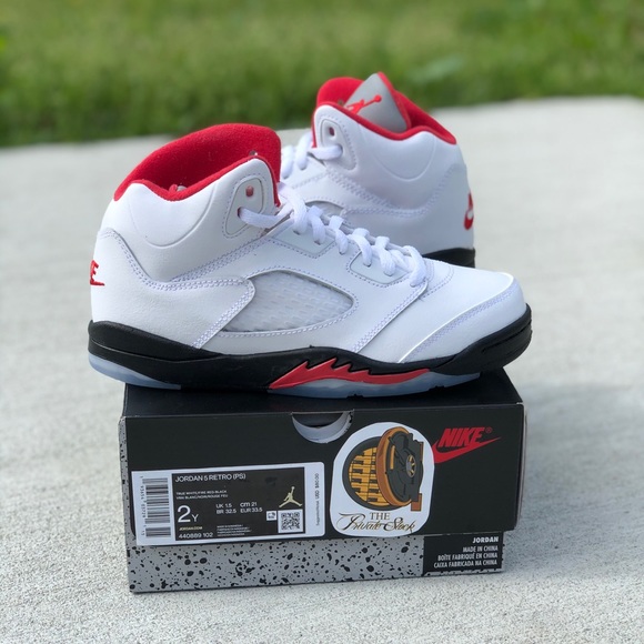 jordan 5 fire red preschool